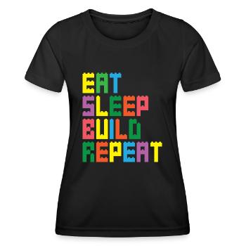Brick Builder Brick Building Master Builder - Women's Functional T-Shirt - black - Front - AI Model Female 172 light (172cm)