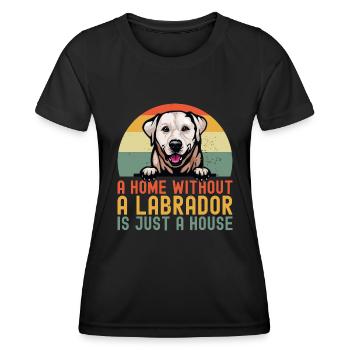 Labrador Geschenkidee für Labrador Retriever Hund - Frauen Funktions-T-Shirt - Schwarz - Vorne - AI Model Female 172 light (172cm)