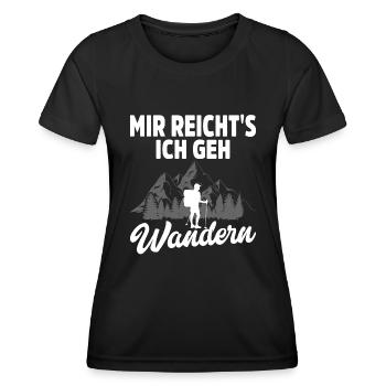 Wandern Geschenk Für Wanderer Berge Trekking - Frauen Funktions-T-Shirt - Schwarz - Vorne - AI Model Female 172 light (172cm)