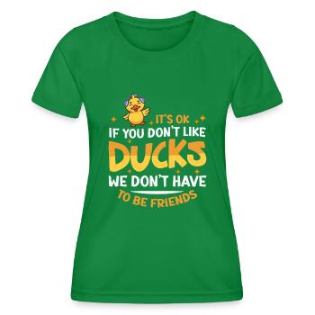 Propriétaire de canard Canard Mère Canard Amoureux Canard - T-shirt sport Femme - vert - Devant - AI Model Female 172 dark (172cm)
