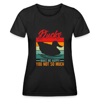 Propriétaire de canard Canard Mère Canard Amoureux Canard - T-shirt sport Femme - noir - Devant - AI Model Female 172 light (172cm)