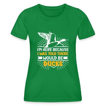 Propriétaire de canard Canard Mère Canard Amoureux Canard - T-shirt sport Femme - vert - Devant - AI Model Female 172 dark (172cm)