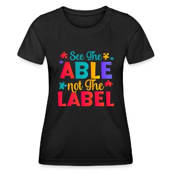 Against ableism! Against hostility to the disabled - Women's Functional T-Shirt - black - Front - AI Model Female 172 light (172cm)