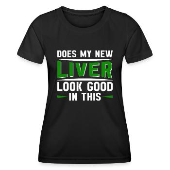 Lebertransplantation Leber-OP Organspender - Frauen Funktions-T-Shirt - Schwarz - Vorne - AI Model Female 172 light (172cm)