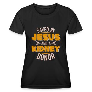 Lebertransplantation Leber-OP Organspender - Frauen Funktions-T-Shirt - Schwarz - Vorne - AI Model Female 172 light (172cm)