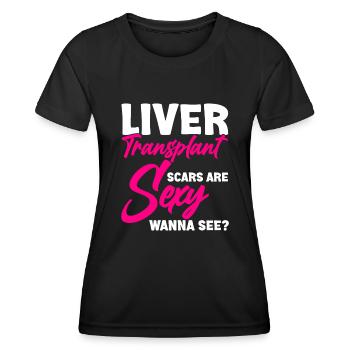 Lebertransplantation Organspender Organspende - Frauen Funktions-T-Shirt - Schwarz - Vorne - AI Model Female 172 light (172cm)