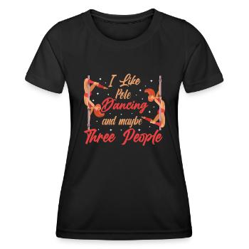 Pole Dance Danse Pole Dance Danseur - T-shirt sport Femme - noir - Devant - AI Model Female 172 light (172cm)