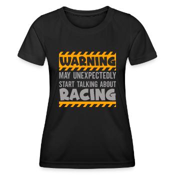 Rennstrecke Rennen Autorennen Autosport - Frauen Funktions-T-Shirt - Schwarz - Vorne - AI Model Female 172 light (172cm)