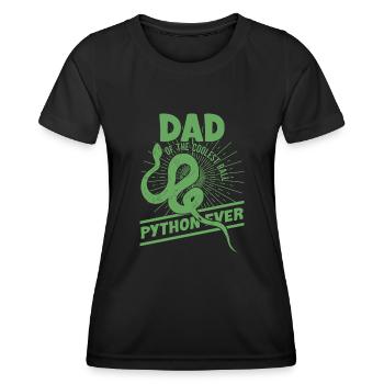 Schlangenbesitzer Schlangenliebhaber Schlangen - Frauen Funktions-T-Shirt - Schwarz - Vorne - AI Model Female 172 light (172cm)