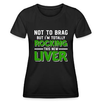 Lebertransplantation Organspender Organspende - Frauen Funktions-T-Shirt - Schwarz - Vorne - AI Model Female 172 light (172cm)