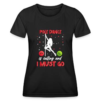 Pole Dance Tanzen Pole Dance Tänzerin - Frauen Funktions-T-Shirt - Schwarz - Vorne - AI Model Female 172 light (172cm)