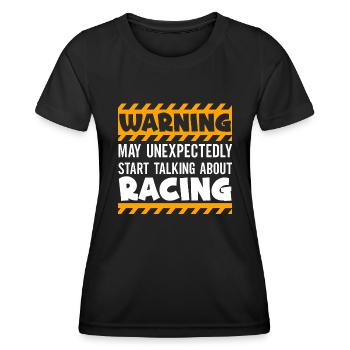 Rennstrecke Rennen Autorennen Autosport - Frauen Funktions-T-Shirt - Schwarz - Vorne - AI Model Female 172 light (172cm)