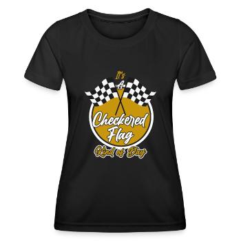 Rennstrecke Rennen Autorennen Autosport - Frauen Funktions-T-Shirt - Schwarz - Vorne - AI Model Female 172 light (172cm)