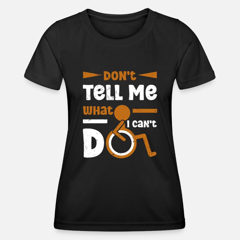Wheelchair user Leg amputation - Women's Functional T-Shirt - black