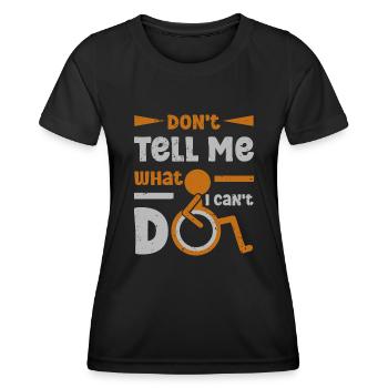 Rollstuhl Beinamputation Bewusstsein Amputation - Frauen Funktions-T-Shirt - Schwarz - Vorne - AI Model Female 172 light (172cm)