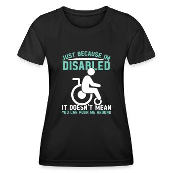 Rollstuhl Beinamputation Bewusstsein Amputation - Frauen Funktions-T-Shirt - Schwarz - Vorne - AI Model Female 172 light (172cm)