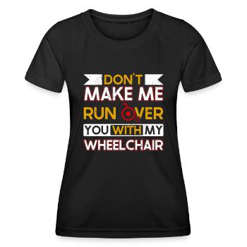 Rollstuhl Beinamputation Bewusstsein Amputation - Frauen Funktions-T-Shirt - Schwarz - Vorne - AI Model Female 172 light (172cm)