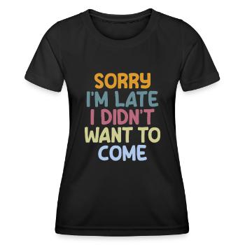 Introvertiert Schüchtern Antisozial - Frauen Funktions-T-Shirt - Schwarz - Vorne - AI Model Female 172 light (172cm)