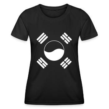 South Korea - Women's Functional T-Shirt - black - Front - AI Model Female 172 light (172cm)
