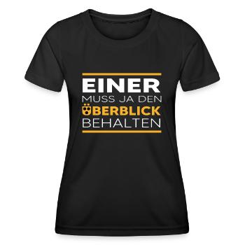 blind sehbeeinträchtigung blindenhund überblick - Frauen Funktions-T-Shirt - Schwarz - Vorne - AI Model Female 172 light (172cm)