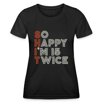 30th Birthday 30th Years Birthday Saying Funny - Women's Functional T-Shirt - black - Front - AI Model Female 172 light (172cm)