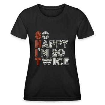 40 Geburtstag 40 Jahre Geburtstagsspruch lustig - Frauen Funktions-T-Shirt - Schwarz - Vorne - AI Model Female 172 light (172cm)