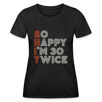 60th Birthday 60th Years Birthday Saying Funny - Women's Functional T-Shirt - black - Front - AI Model Female 172 light (172cm)