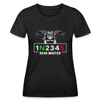 Motorcycle motor-biker Motorcyclist Motorcycle Tour - Women's Functional T-Shirt - black - Front - AI Model Female 172 light (172cm)