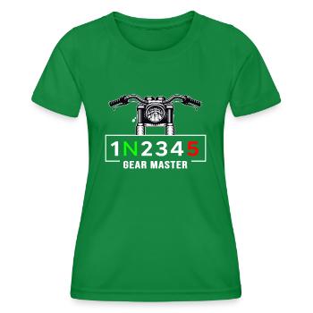 Motorcycle motor-biker Motorcyclist Motorcycle Tour - Women's Functional T-Shirt - kelly green - Front - AI Model Female 172 dark (172cm)