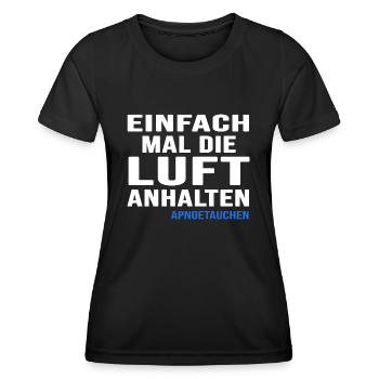apnoetaucher apnoe tauchen oxygen - Frauen Funktions-T-Shirt - Schwarz - Vorne - AI Model Female 172 light (172cm)