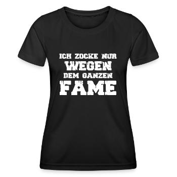 gamer nerd online gameplay zocker community fame - Frauen Funktions-T-Shirt - Schwarz - Vorne - AI Model Female 172 light (172cm)