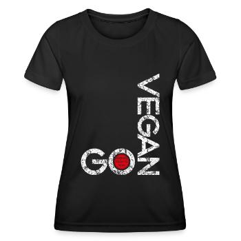 GO VEGAN ANIMAL RIGHTS NOW - Women's Functional T-Shirt - black - Front - AI Model Female 172 light (172cm)