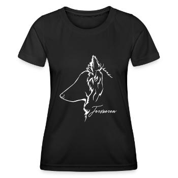 TERVUEREN Profile Dogs Dog Wilsigns - Women's Functional T-Shirt - black - Front - AI Model Female 172 light (172cm)