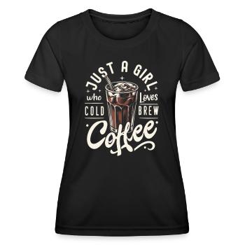 Cold Brew Kaffee - Frauen Funktions-T-Shirt - Schwarz - Vorne - AI Model Female 172 light (172cm)