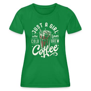 Cold Brew Coffee - Women's Functional T-Shirt - kelly green - Front - AI Model Female 172 dark (172cm)