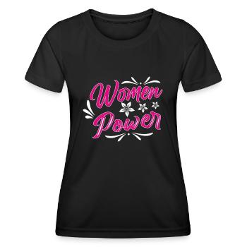 Girls Frauentag Frauenpower 8.März Weltfrauentag - Frauen Funktions-T-Shirt - Schwarz - Vorne - AI Model Female 172 light (172cm)