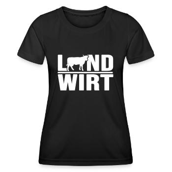 farmer, dairy farmer, alpine farming, farmer - Women's Functional T-Shirt - black - Front - AI Model Female 172 light (172cm)