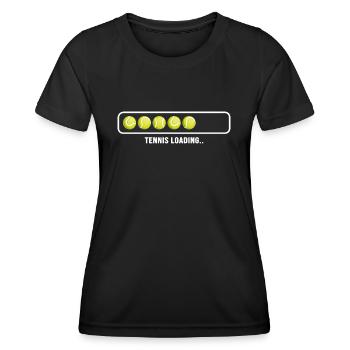 Tennis Matchball Tennisspieler Tennis-time - Frauen Funktions-T-Shirt - Schwarz - Vorne - AI Model Female 172 light (172cm)