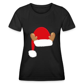 Christmas Nicholas Cap - Women's Functional T-Shirt - black - Front - AI Model Female 172 light (172cm)