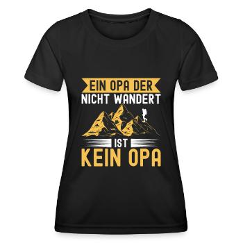 Wandern Bergsteigen Wanderer Natur Berge - Frauen Funktions-T-Shirt - Schwarz - Vorne - AI Model Female 172 light (172cm)