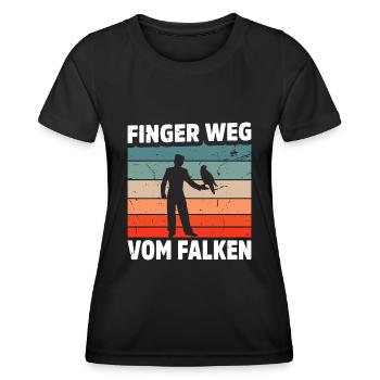 Falknerei Geschenkidee Falkner Beizjagd Greifvogel - Frauen Funktions-T-Shirt - Schwarz - Vorne - AI Model Female 172 light (172cm)