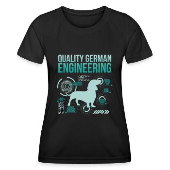 Drôle wiener-dog blague sarcastique teckel allemand - T-shirt sport Femme - noir - Devant - AI Model Female 172 light (172cm)