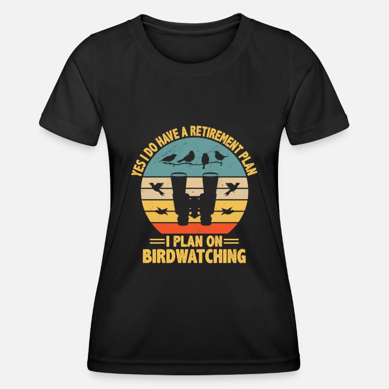Ja, jeg har en pensionsplan, jeg planlægger på - Funktionsshirt til damer - sort