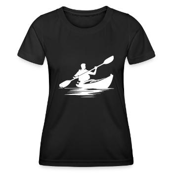 Bateau kayak maniable pour les excursions en kayak - T-shirt sport Femme - noir - Devant - AI Model Female 172 light (172cm)