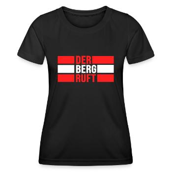 alpin bergwandern österreich berglust - Frauen Funktions-T-Shirt - Schwarz - Vorne - AI Model Female 172 light (172cm)