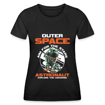 Galaxie de l'espace extra-atmosphérique - T-shirt sport Femme - noir - Devant - AI Model Female 172 light (172cm)