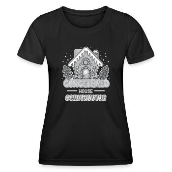 Lebkuchen Haus Konstrukteur Hersteller Geschenk - Frauen Funktions-T-Shirt - Schwarz - Vorne - AI Model Female 172 light (172cm)