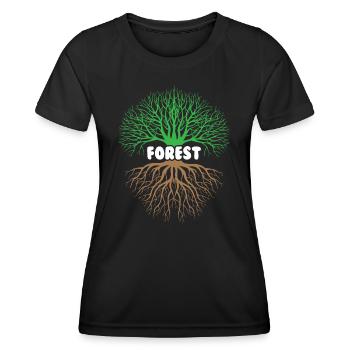 Sauvez les amoureux de l’environnement de la forêt - T-shirt sport Femme - noir - Devant - AI Model Female 172 light (172cm)