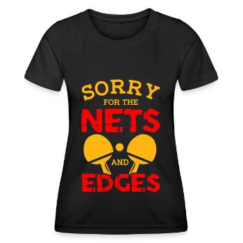 spruch de ping-pong - T-shirt sport Femme - noir - Devant - AI Model Female 172 light (172cm)