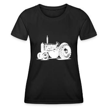 Kleiner Feld Schlepper Landmaschinen Traktor - Frauen Funktions-T-Shirt - Schwarz - Vorne - AI Model Female 172 light (172cm)